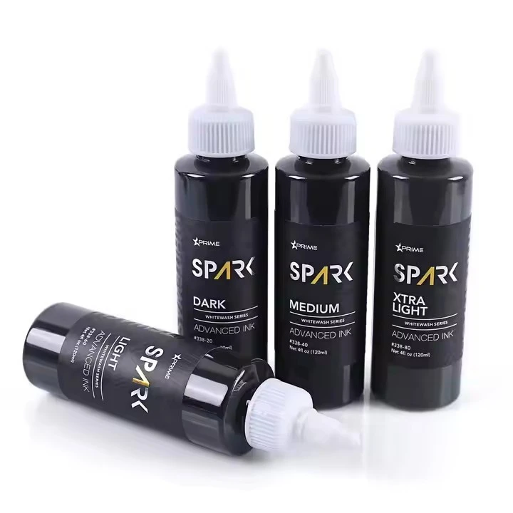 스파클 팩토리 커스토랑 4oz 120ml 화이트 워시 놀라운 페인트 안료 바디 피부 트리플 검은 색 잉크 나비 문신
