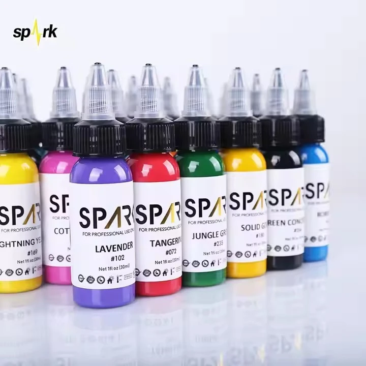 전문 스파크 문신 잉크 1oz 25 컬러 세트