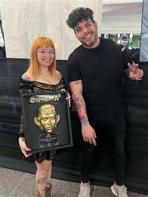SPARK ProTeam 아티스트 @arbi-tattoo가 페루 엑스포 Wanka 컨벤션에서 수채화 부문 1위를 차지했습니다!