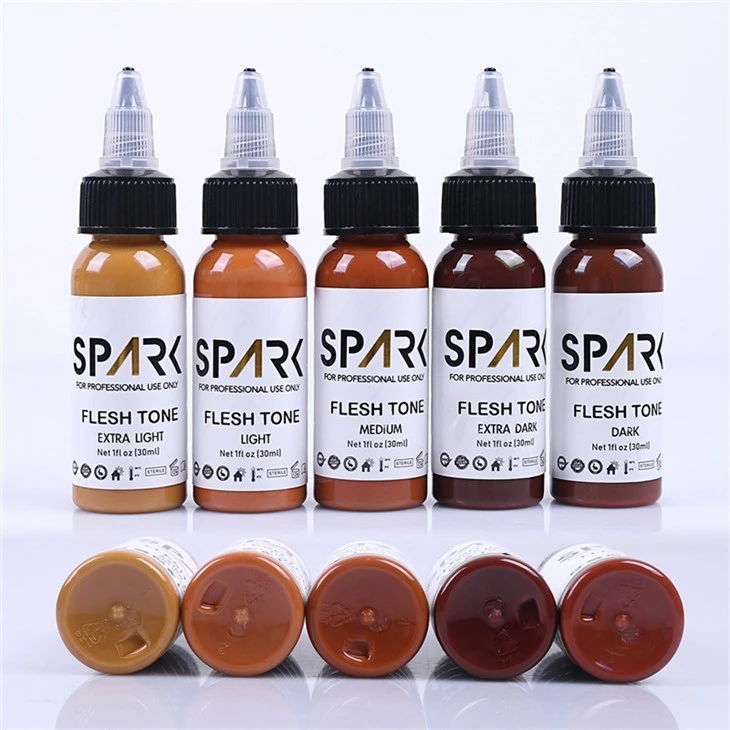 안료 문신 잉크 1OZ 스킨 컬러 제품 커버 업 블렌딩 화장품 문신 스파크 문신 잉크 문신 잉크 블랙