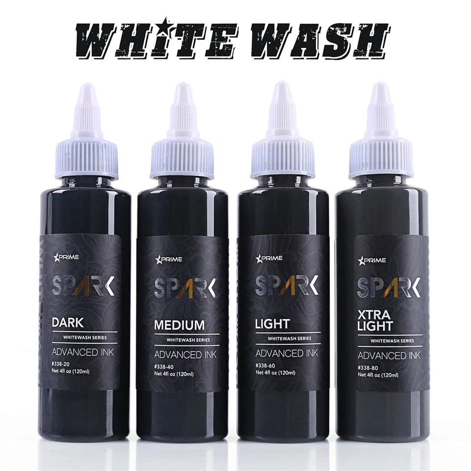 Professional Set Of 4OZ Organic BLACK And WHITEWASH Tattoo Ink For Body Art suppliers