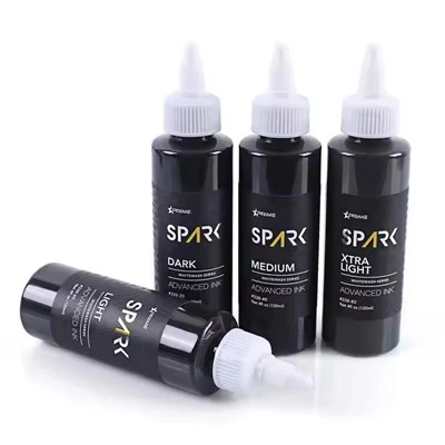 스파클 팩토리 커스토랑 4oz 120ml 화이트 워시 놀라운 페인트 안료 바디 피부 트리플 검은 색 잉크 나비 문신