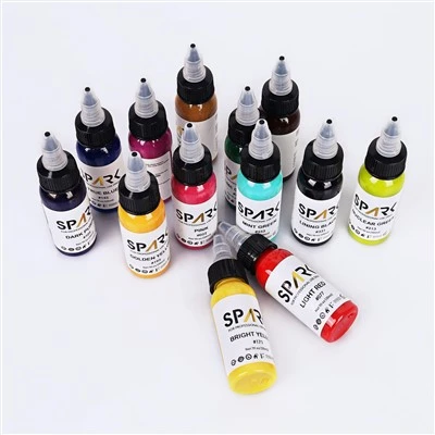 전문가용 30ml 66색-영구 화장용 바디 아트용 오래 지속되는 문신 잉크