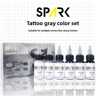 전문 맞춤형 영구 메이크업 잉크 세트 스파크 그레이 30ml/1oz 문신 아티스트를위한 유기농 문신 잉크