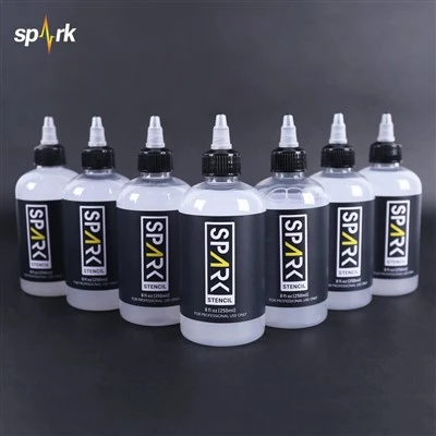 SAPRK 8 FL OZ (250 ml) 전문적인 빠른 건조 비 - 문신 아티스트를위한 부드러운 문신 전송 스텐실 젤 페이딩