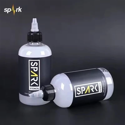 부드러운 물건 4 fl oz 신체 및 발 문신 아티스트를위한 빨 수있는 액체 스텐실 전달 젤 진공 기술