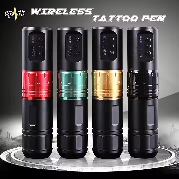 Spark Factory Wholesale Customized Adjustable Stroke 1600mAh Battery Tattoo Gun Wireless Tattoo Machine
