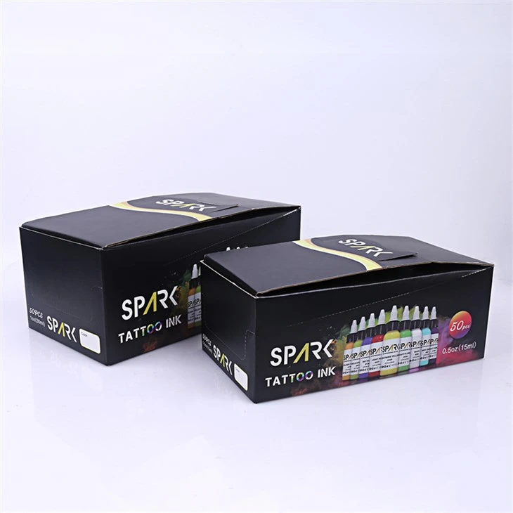 50가지 색상 세트 안료 문신 잉크 스파크 문신 잉크 세트 전문가
