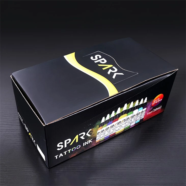 50 색상 세트 스파크 문신 잉크 세트 전문 문신 잉크 색상