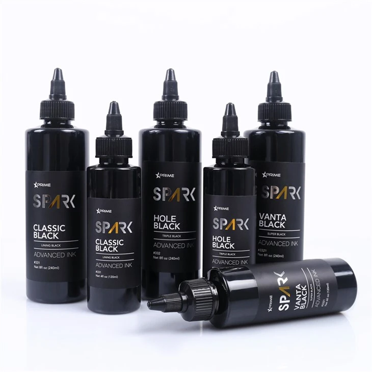 슈퍼 블랙 8OZ 블랙 잉크 시리즈 반타 블랙 스파크 문신 잉크 문신 잉크 세트