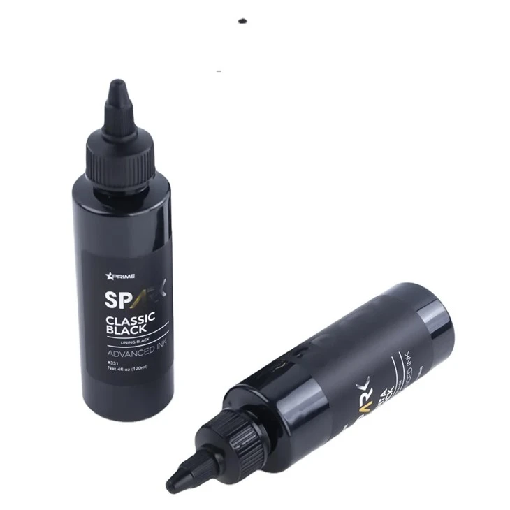 블랙 문신 잉크 클래식 블랙 4OZ 라이닝 블랙 잉크 시리즈 스파크 문신 잉크 문신 잉크 블랙 라이트